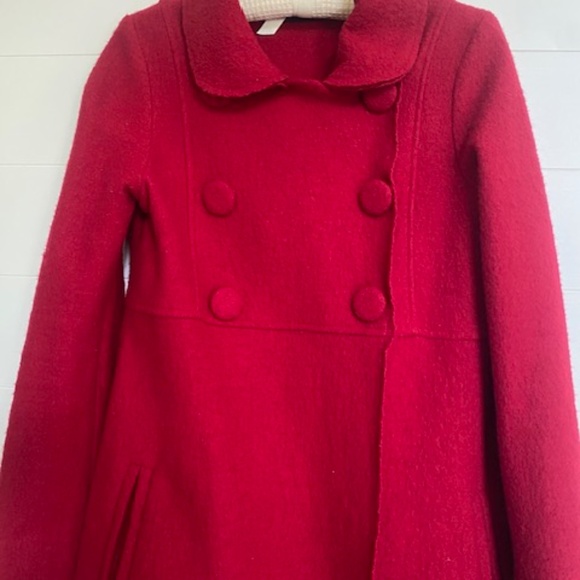 Red Wool Coat - Picture 3 of 5